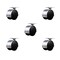 Service Caster 2'' Floor Safe Chrome Hooded Twin Wheel Caster Top Plate, 5PK SCC-TP02S50D-NYU-BC-TP2-5 - alternate 1